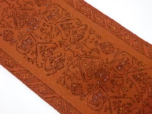 リサイクル　花更紗模様織り出し袋帯